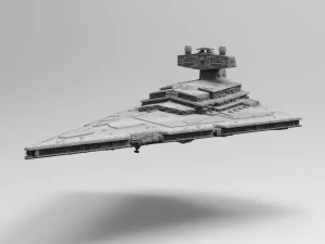 Imperial II Star Destroyer Star Wars: alto livello di dettaglio Modello 3D