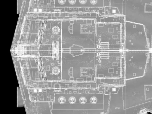 Imperial II Star Destroyer Star Wars: alto livello di dettaglio Modello 3D