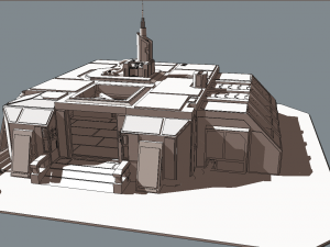 sci-fi rpg house with interior - high details level vr - ar - low-poly 3D Model