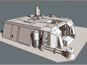 sci-fi rpg house with interior - high details level vr - ar - low-poly 3D Model