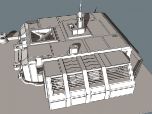 sci-fi rpg house with interior - high details level vr - ar - low-poly 3D Model