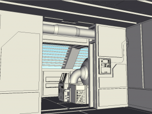 sci-fi rpg house with interior - high details level vr - ar - low-poly 3D Model