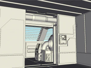 sci-fi rpg house with interior - high details level vr - ar - low-poly 3D Model
