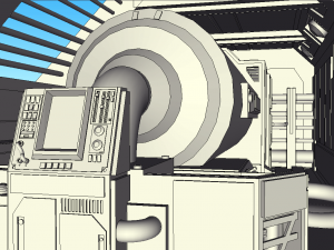 sci-fi rpg house with interior - high details level vr - ar - low-poly 3D Model