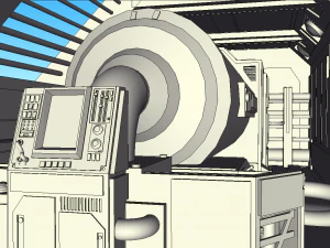 sci-fi rpg house with interior - high details level vr - ar - low-poly 3D Model