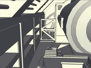 sci-fi rpg house with interior - high details level vr - ar - low-poly 3D Model