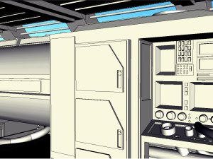 sci-fi rpg house with interior - high details level vr - ar - low-poly 3D Model