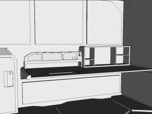 sci-fi rpg house with interior - high details level vr - ar - low-poly 3D Model