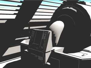 sci-fi rpg house with interior - high details level vr - ar - low-poly 3D Model