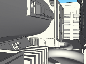 sci-fi rpg house with interior - high details level vr - ar - low-poly 3D Model