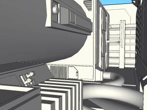sci-fi rpg house with interior - high details level vr - ar - low-poly 3D Model