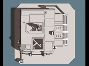 sci-fi rpg house with interior - high details level vr - ar - low-poly 3D Model