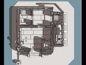 sci-fi rpg house with interior - high details level vr - ar - low-poly 3D Model