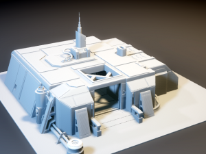 sci-fi rpg house with interior - high details level vr - ar - low-poly 3D Model