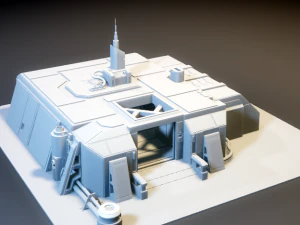 sci-fi rpg house with interior - high details level vr - ar - low-poly 3D Model