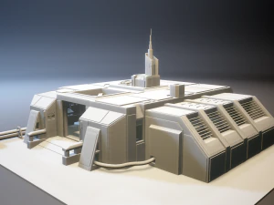 sci-fi rpg house with interior - high details level vr - ar - low-poly 3D Model