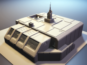 sci-fi rpg house with interior - high details level vr - ar - low-poly 3D Model