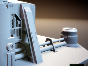 sci-fi rpg house with interior - high details level vr - ar - low-poly 3D Model