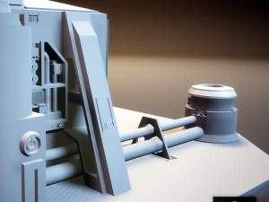 sci-fi rpg house with interior - high details level vr - ar - low-poly 3D Model