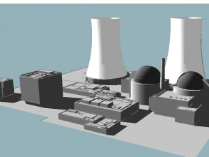 nuclear power plant 3D Model