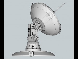 sci-fi parabolic antenna - high detail level 3d print model Model 3D