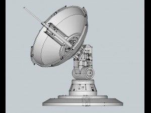 sci-fi parabolic antenna - high detail level 3d print model Model 3D