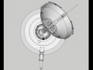 sci-fi parabolic antenna - high detail level 3d print model Model 3D