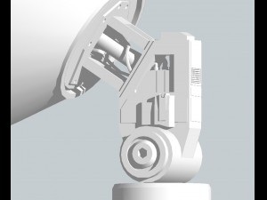 sci-fi parabolic antenna - high detail level 3d print model Model 3D