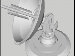 sci-fi parabolic antenna - high detail level 3d print model Model 3D