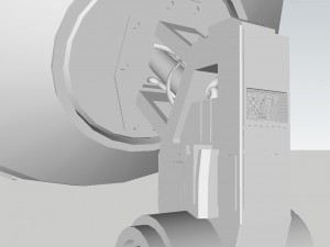sci-fi parabolic antenna - high detail level 3d print model Model 3D