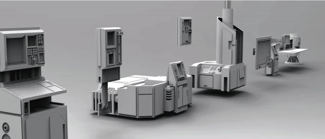 scifi computers kitbash 3D Model .c4d .max .obj .3ds .fbx .stl .blend 