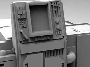 scifi computers kitbash 3D Model