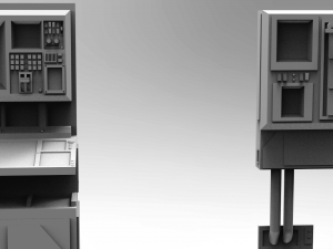 scifi computers kitbash 3D Model