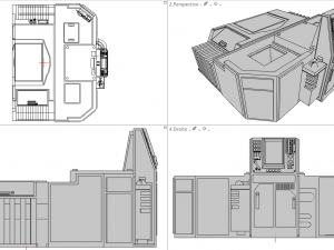 scifi computers kitbash 3D Model