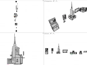 scifi computers kitbash 3D Model