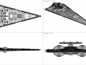 interdictor - immobilizer 418 star destroyer - star wars 3D 모델