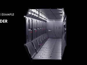 sci-fi wall and floor panels kit - 21 parts kitbash 3D Model