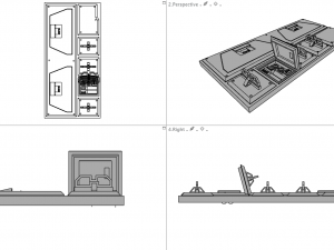 sci-fi wall and floor panels kit - 21 parts kitbash Modèle 3D