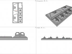 sci-fi wall and floor panels kit - 21 parts kitbash Modèle 3D