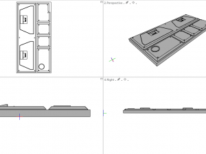 sci-fi wall and floor panels kit - 21 parts kitbash Modèle 3D