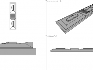 sci-fi wall and floor panels kit - 21 parts kitbash Modèle 3D