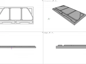sci-fi wall and floor panels kit - 21 parts kitbash 3D Model