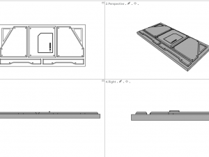 sci-fi wall and floor panels kit - 21 parts kitbash Modèle 3D