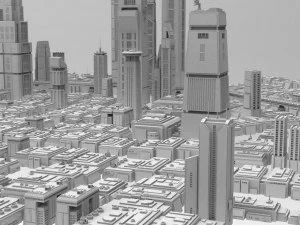 sci-fi buildings and skycrapers - 63 models kitbash 3D Model