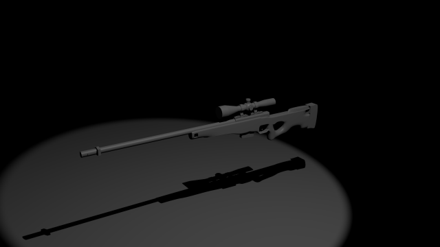 awp high poligonal model 3D Модель .c4d .max .obj .3ds .fbx .stl .blend 
