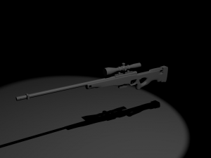 awp high poligonal model 3D Model