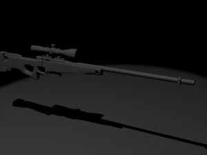awp high poligonal model 3D Модель