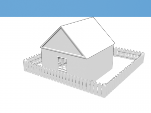 little house with furniture 3D Model