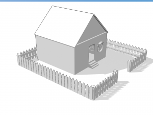 little house with furniture 3D Model