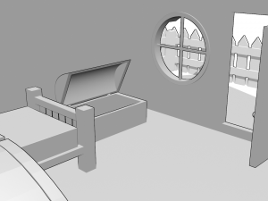 little house with furniture 3D Model